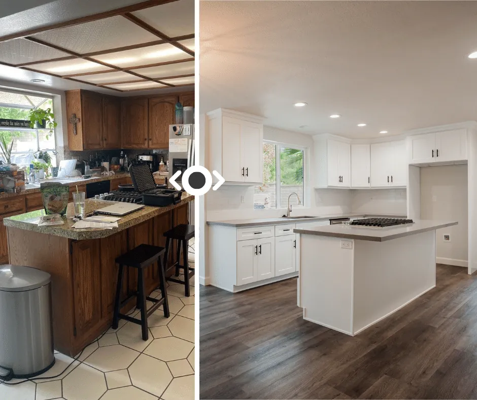 JW Home Care before-and-after comparison of a restored area